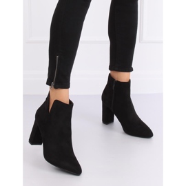 Bottines noires à talons 2C1AX1008-8 Noir le noir 2