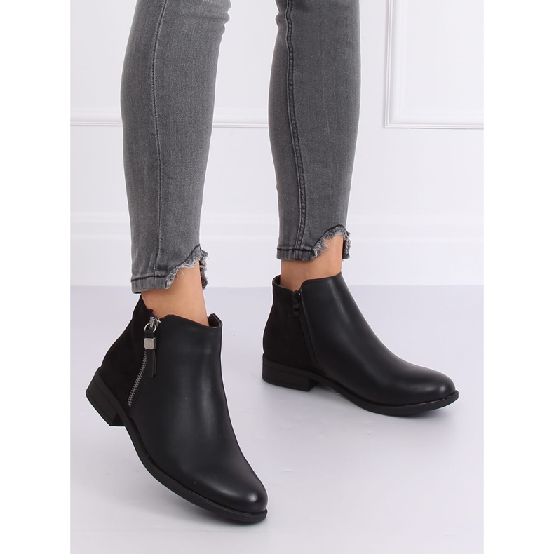 Bottines Chelsea noires pour femme B0-350 Noir 1
