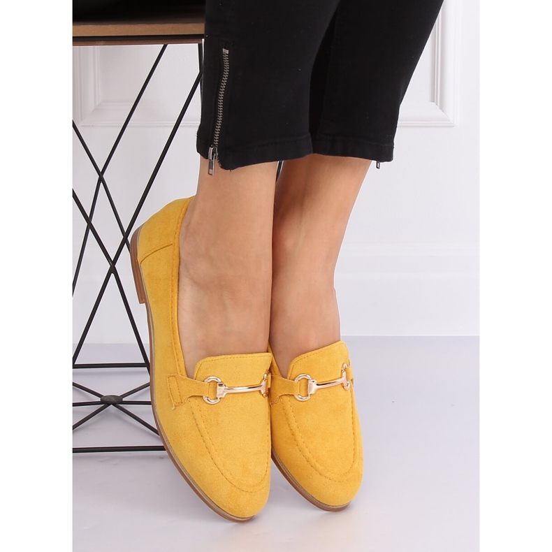 Mocassins femme miel T355P Jaune 2