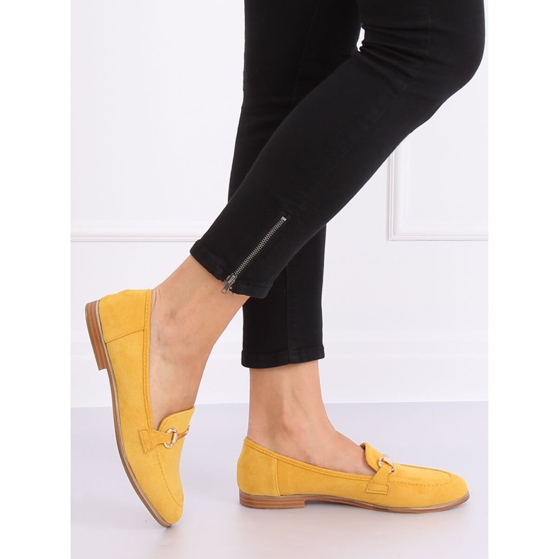 Mocassins femme miel T355P Jaune 1