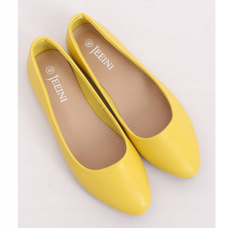 Ballerines unies jaunes Z1007 Jaune 1