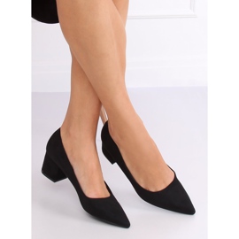 Escarpins talons bas noir A-3370 Noir 1
