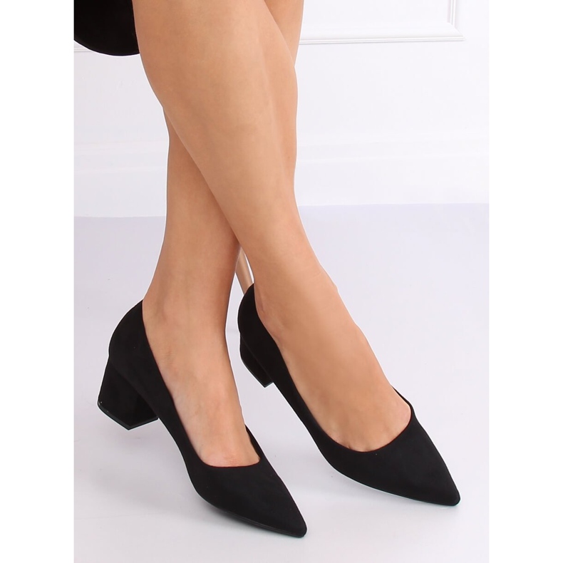 Escarpins talons bas noir A-3370 Noir 1