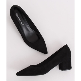 Escarpins talons bas noir A-3370 Noir le noir 2