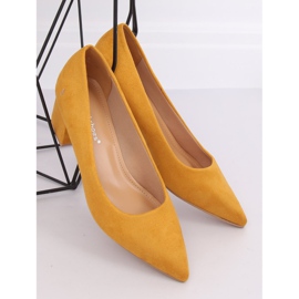 Escarpins à talons bas miel A-3370 Jaune 1