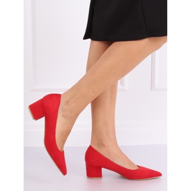 Escarpins talons bas rouge A-3370 Rouge 2