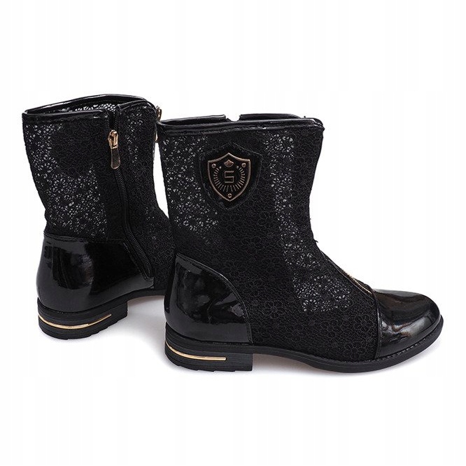Boots Ajourées Zippered X362 Noir le noir 1