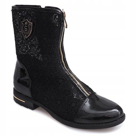 Boots Ajourées Zippered X362 Noir le noir 4