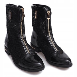 Boots Ajourées Zippered X362 Noir le noir 2
