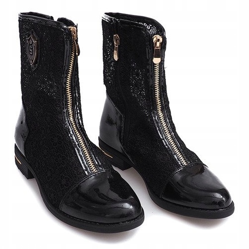 Boots Ajourées Zippered X362 Noir 2