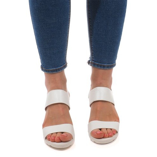 Sandales Compensées EL-18 Blanc blanche 1