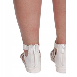 Sandales romaines LEI-109 Blanc blanche 1 Sandales romaines LEI-109 Blanc blanche 1