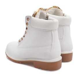 Bottes en bois isolées 16-237 Blanc blanche 1