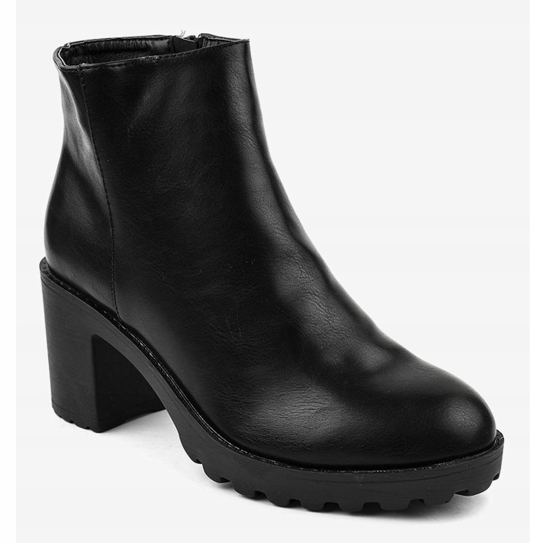 Bottines noires sur le poteau LL21 le noir 1