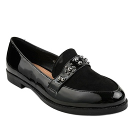 Chaussures à enfiler noires avec clous JN-27 le noir 1