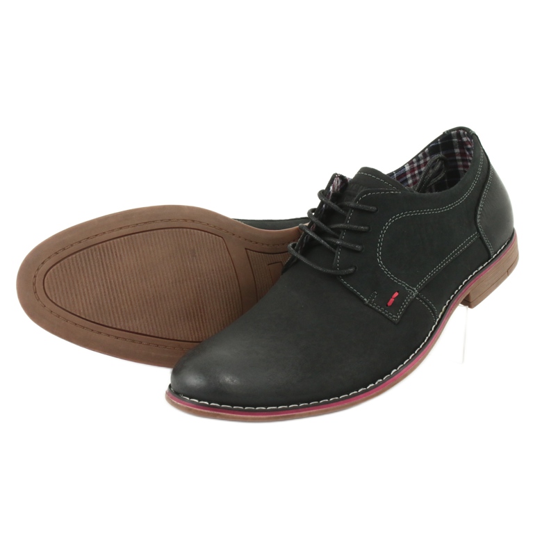 American Club CY01 chaussures à lacets pour hommes noir le noir 5