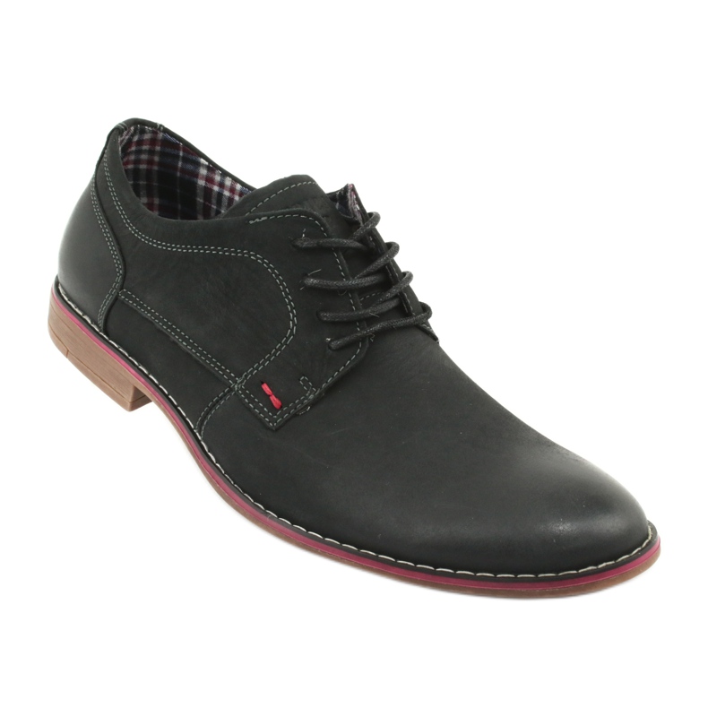 American Club CY01 chaussures à lacets pour hommes noir 1