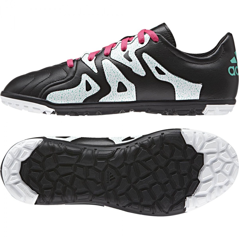 Chaussures de football Adidas X 15.3 Tf Cuir Jr AF4788 noir noir 1