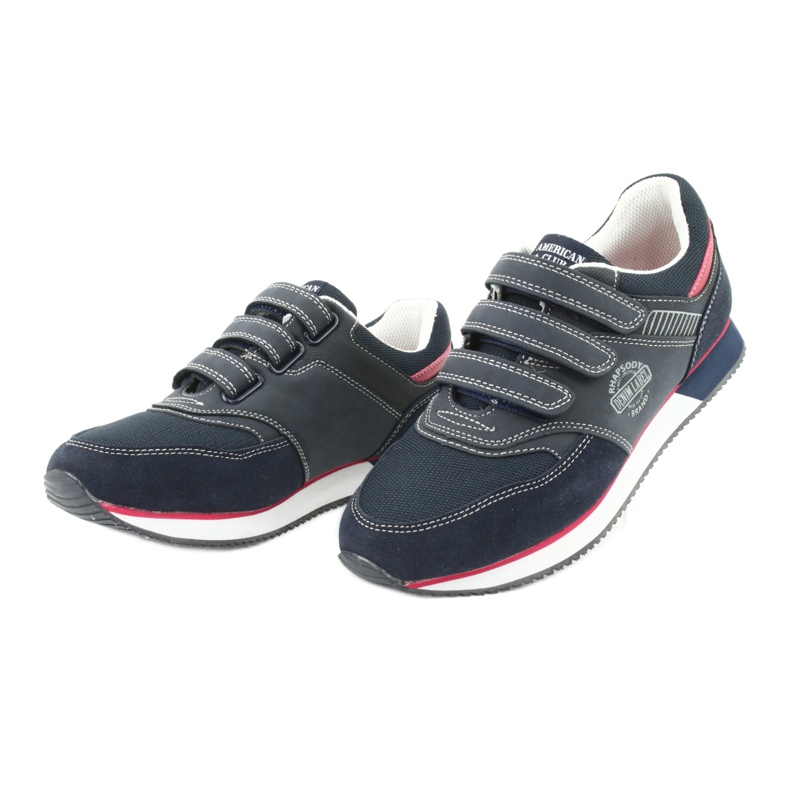 American Club Chaussures américaines RH21 bleu marine rouge 3