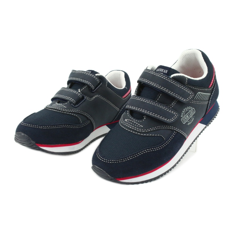 American Club Chaussures de sport américaines, bleu marine RH20 rouge 3