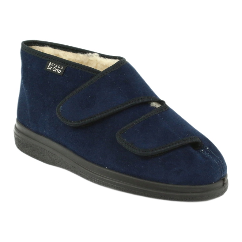 Chaussures en peau de mouton Befado 986D010 bleu marine 1