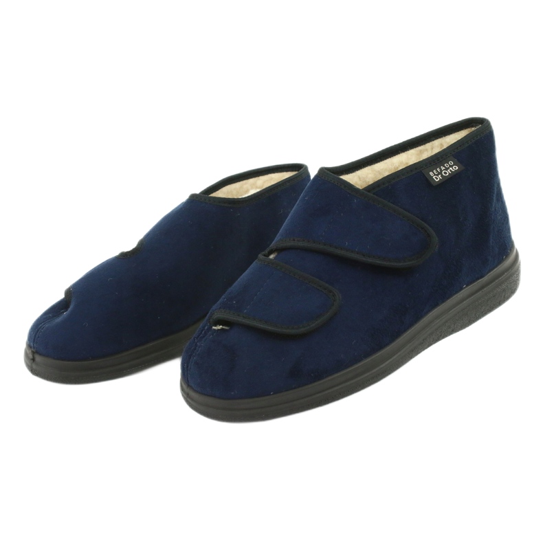 Chaussures en peau de mouton Befado 986D010 bleu marin 3 Chaussures en peau de mouton Befado 986D010 bleu marin 3
