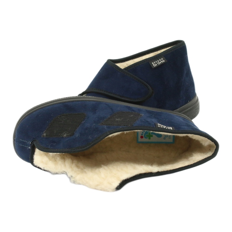Chaussures en peau de mouton Befado 986D010 bleu marin 5 Chaussures en peau de mouton Befado 986D010 bleu marin 5