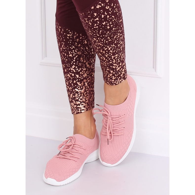 Rose 7753-Y Chaussures de sport roses 1
