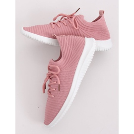 Rose 7759-Y Chaussures de sport roses 1