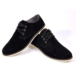 Chaussures en daim élégantes 611 noir 1