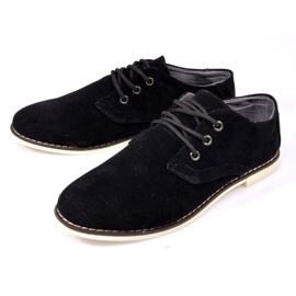 Chaussures en daim élégantes 611 noir le noir 2