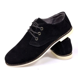 Chaussures en daim élégantes 611 noir le noir 3