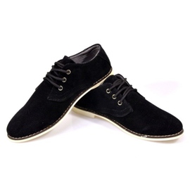 Chaussures en daim élégantes 611 noir le noir 5