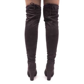 Bottes En Daim Sur Le Poteau 6221-2 Gris 2