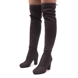 Bottes En Daim Sur Le Poteau 6221-2 Gris 3