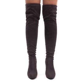 Bottes En Daim Sur Le Poteau 6221-2 Gris 4