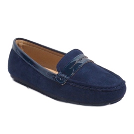 Mocassins bleu marine à boucle FM2958-3 1 Mocassins bleu marine à boucle FM2958-3 1