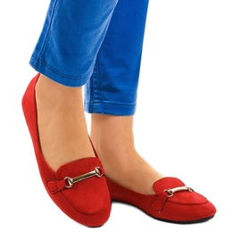 Ballerines mocassins rouges 2S2018-56 1