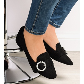Escarpins en daim noir L419 le noir 5