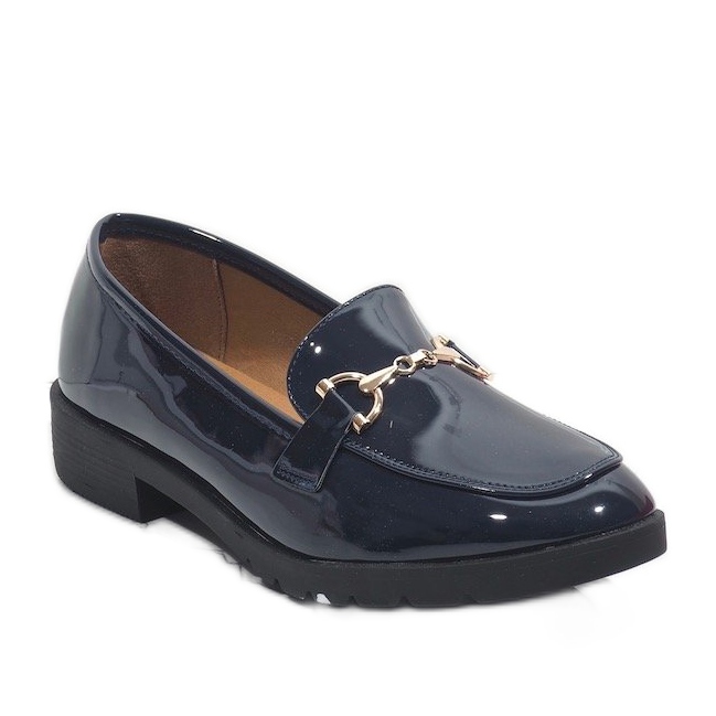 Mocassins femme bleu marine A9002 1