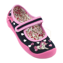 Chaussures enfant Befado 114X355 bleu marine rose gris 1