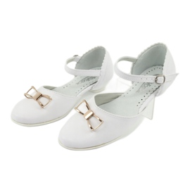 Escarpins communion ballerines Miko 707 blanc blanche 3