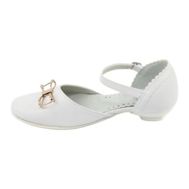 Escarpins communion ballerines Miko 707 blanc blanche 2