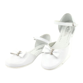 Escarpins communion ballerines Miko 671 blanc blanche 3