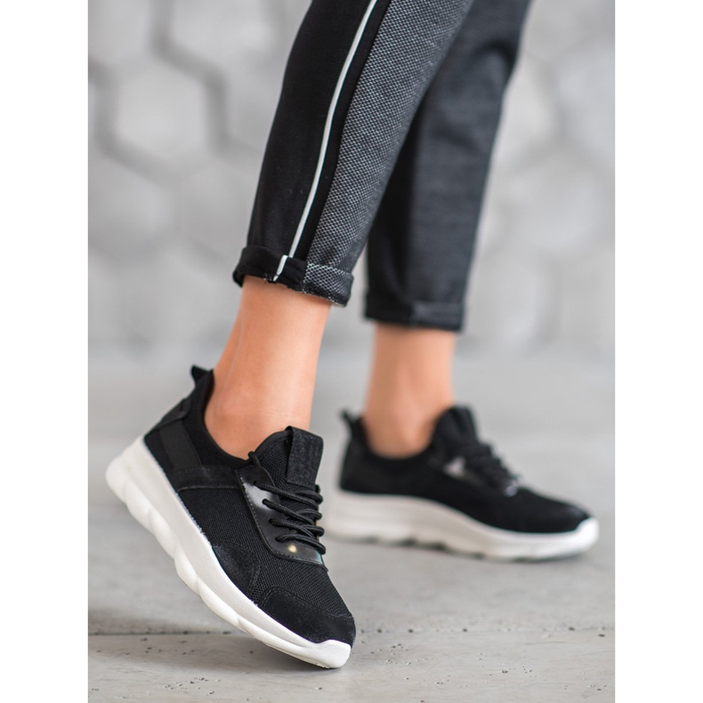 Marquiz Chaussures de sport à enfiler le noir 1