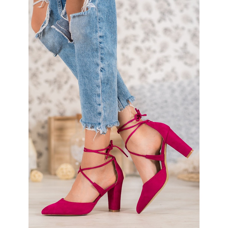 Goodin Escarpins attachés rose 1 Goodin Escarpins attachés rose 1