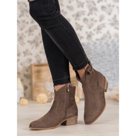 Filippo Bottes de cowboy ajourées brun 2