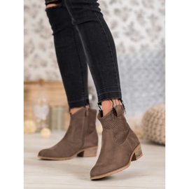 Filippo Bottes de cowboy ajourées brun 3