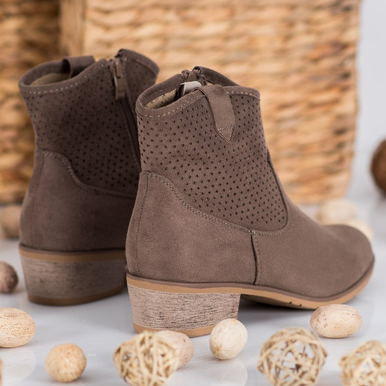 Filippo Bottes de cowboy ajourées brun 1