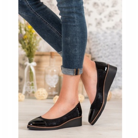 Ballerines à talon compensé VINCEZA le noir multicolore 1